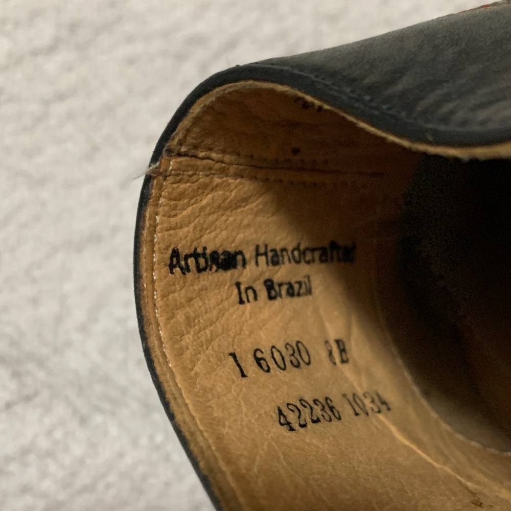 Black Embroidered Leather Mules by Spirituous - Picture 8 of 9